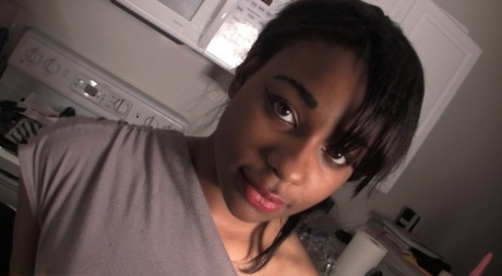 18-year-old black girl Barbie is choked by a lesbian while handcuffed 25755589