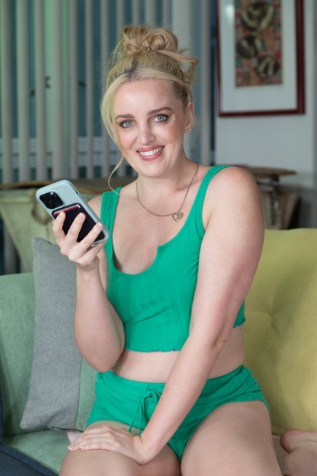 Blonde girl Charlie Forde takes a selfie prior to engaging in POV sex 31078280